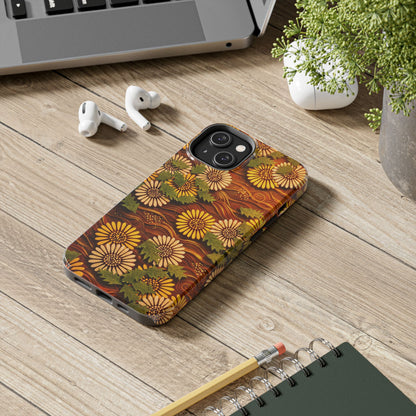 Japanese Dandelion Sunset Glow Tough Phone Case | Kamisaka Sekka 1901 | Meiji Era Art