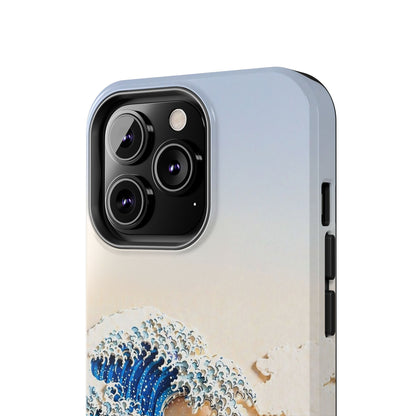 Japanese Great Wave Morning Glow Phone Case | Hokusai 3D Art | Edo Era Masterpiece