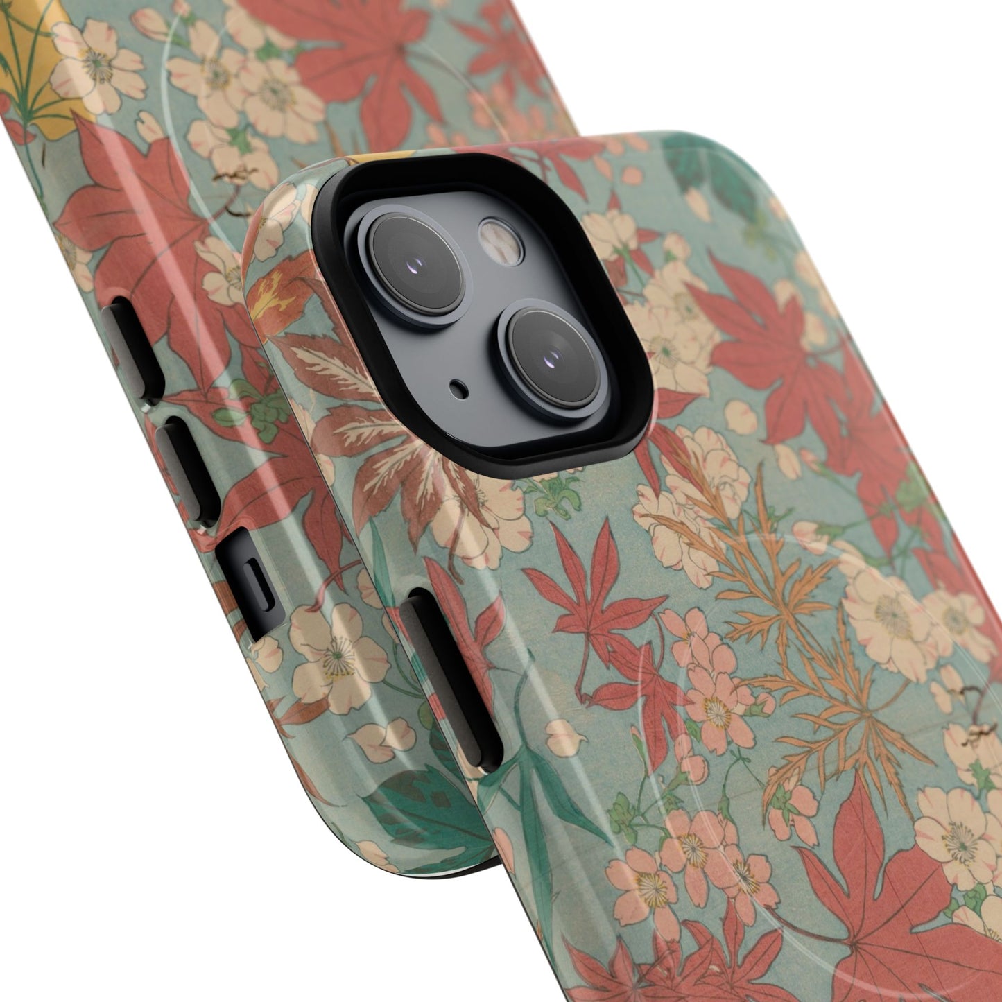 Meiji Era Maple & Autumn Bloom Phone Case | "Chiyogami Mihon" Japanese Archive Art