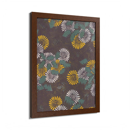 Vintage Japanese Chrysanthemum Framed Poster - 1901 Meiji Era Wall Art