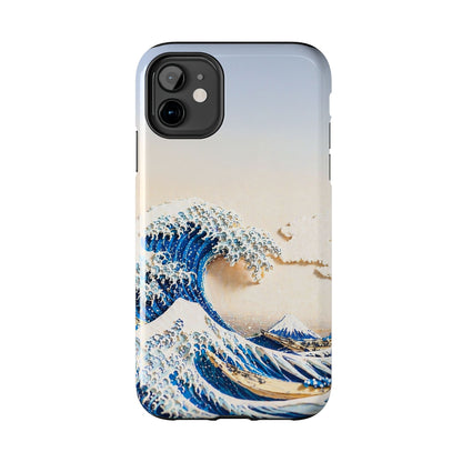 Japanese Great Wave Morning Glow Phone Case | Hokusai 3D Art | Edo Era Masterpiece