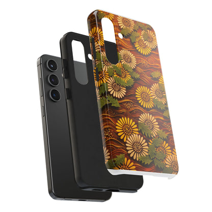 Japanese Dandelion Sunset Glow Tough Phone Case | Kamisaka Sekka 1901 | Meiji Era Art