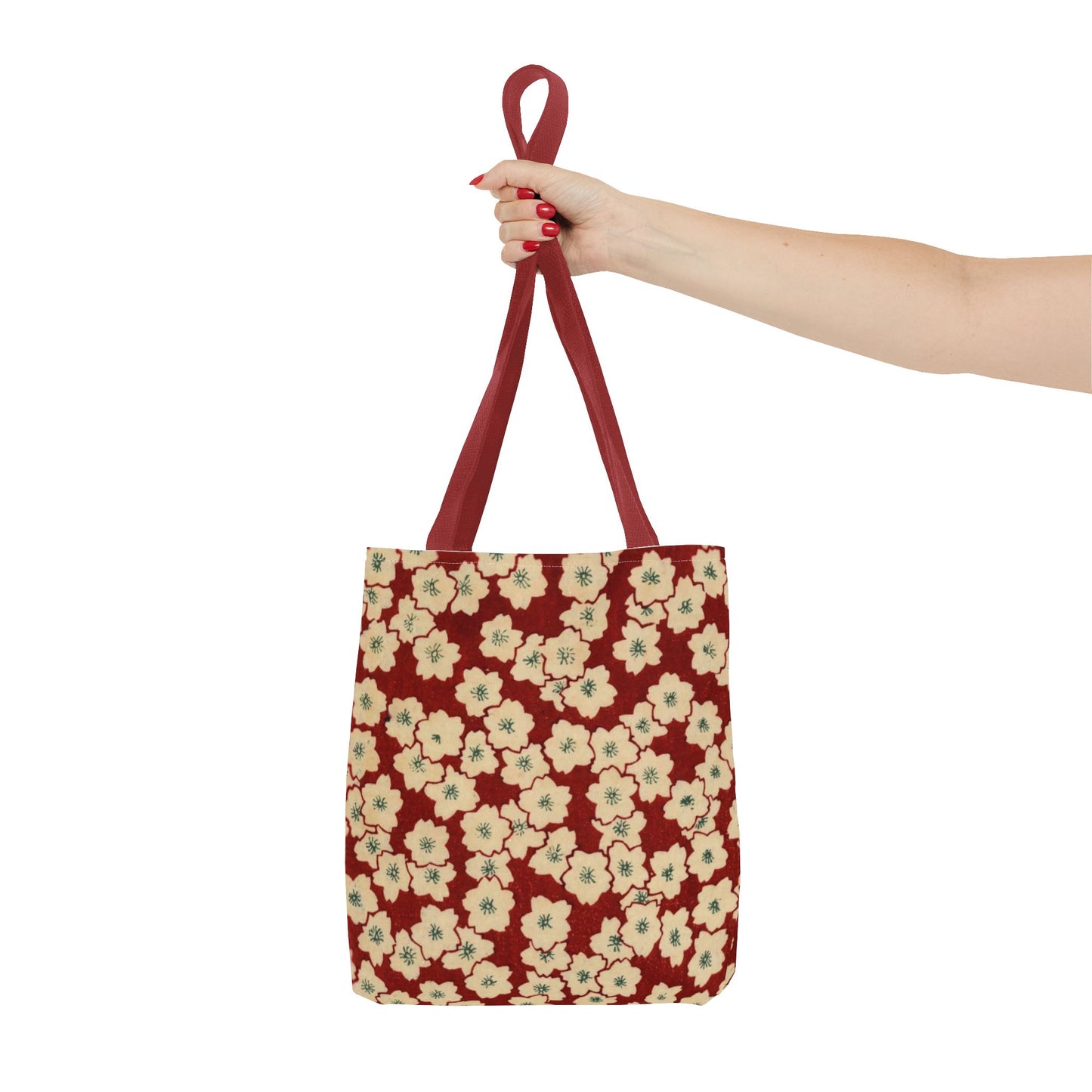 Japanese Sakura Tote Bag - Taisho Era Chiyogami Washi Pattern Vintage Design