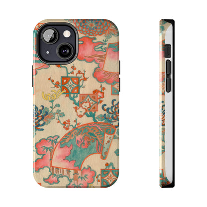 Meiji Era Fan & Chrysanthemum Phone Case | 1901 Zuan Hyakushu | Japanese Art