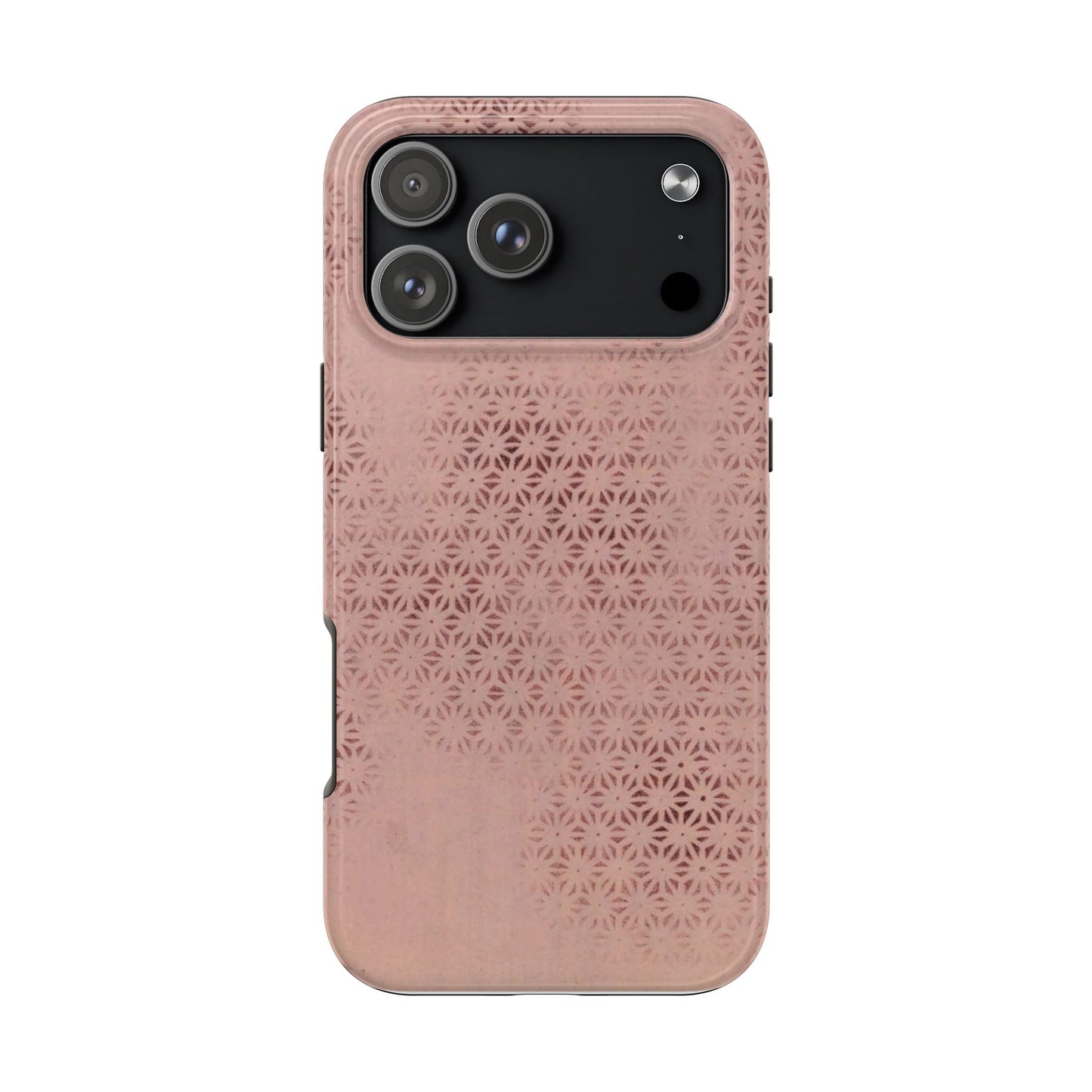 Taisho Era Pink Asanoha Phone Case | 1926 Japanese Chiyogami Art | Hemp Leaf Pattern