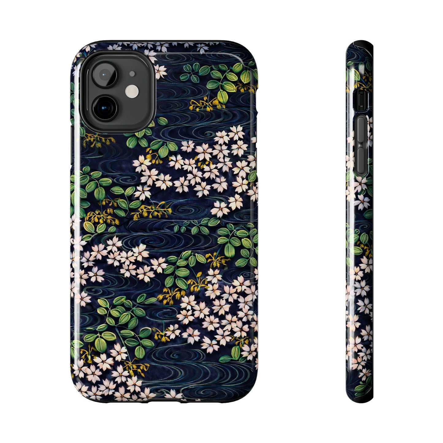 Sakura River Night Phone Case – Japanese Chiyogami Inspired Design