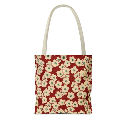 Japanese Sakura Tote Bag - Taisho Era Chiyogami Washi Pattern Vintage Design