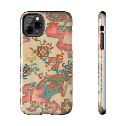 Meiji Era Fan & Chrysanthemum Phone Case | 1901 Zuan Hyakushu | Japanese Art