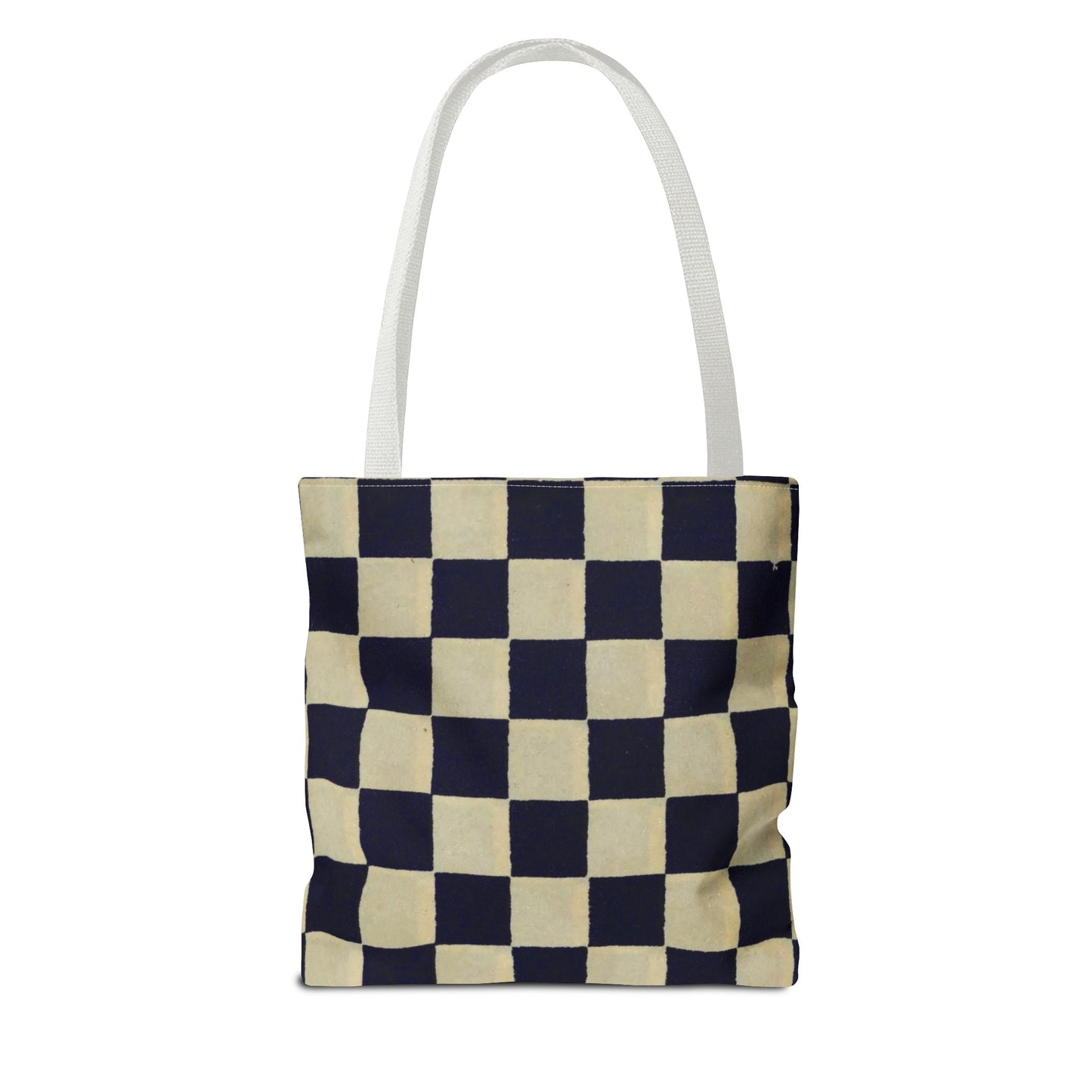 Black & White Ichimatsu Checkered Tote Bag – Japanese Traditional Pattern, Minimalist Everyday Bag