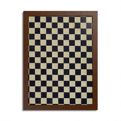 Taisho Era Ichimatsu Checkerboard Framed Poster - 1926 Japanese Chiyogami Wall Art