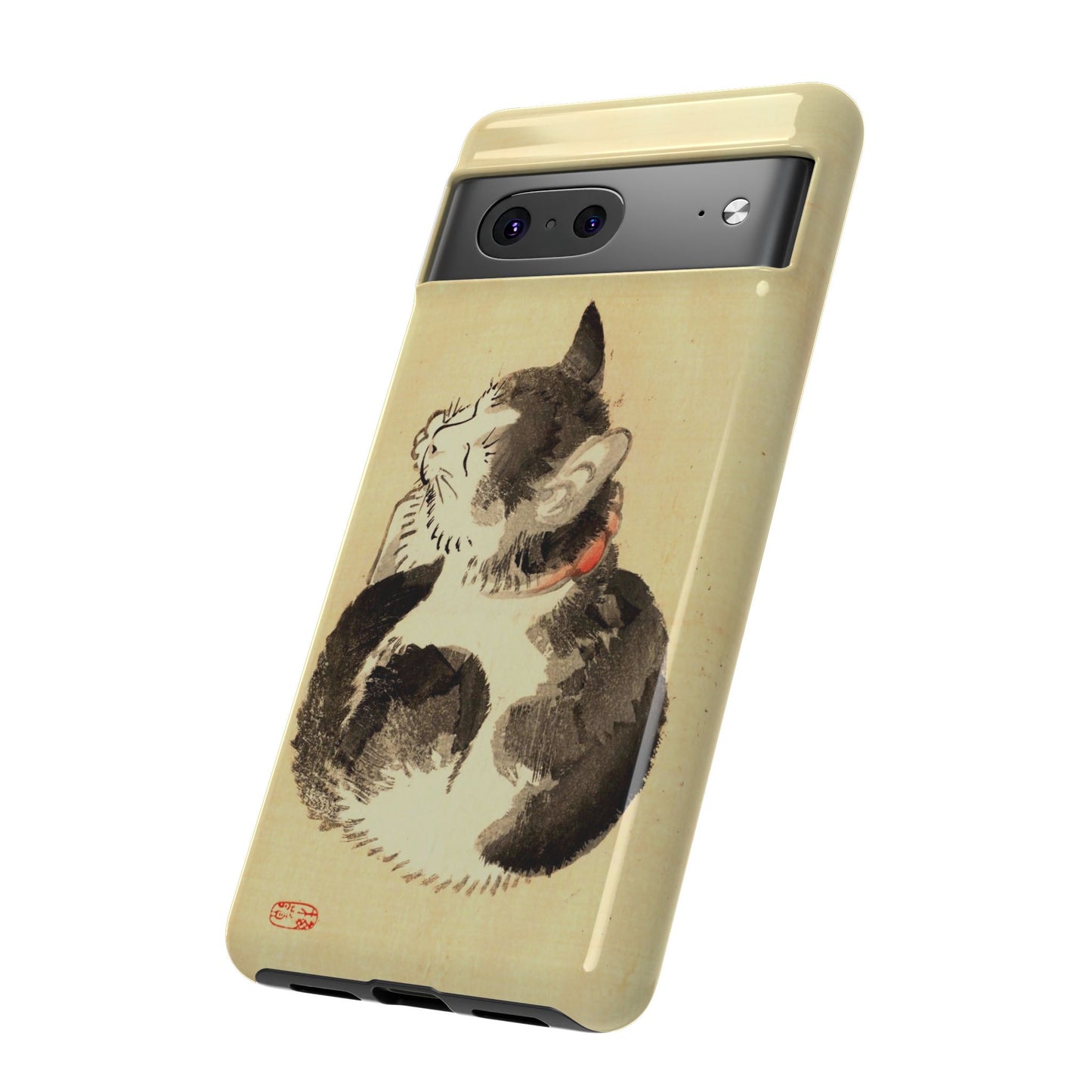 Sleeping Cat iPhone Case | Meiji Era Japanese Ink Painting | Ukiyo-e Art Phone Case | Vintage Japan Cat Gift