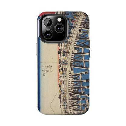 浮世絵ブリッジ・ミニマルスマホケース Ukiyo-e Bridge Minimalist Phone Case