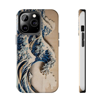Great Wave 3D Shadow Relief Tough Phone Case – Hokusai Japanese Art