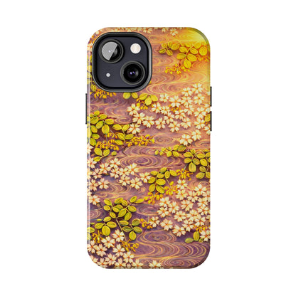Sakura River Morning Light Phone Case – Japanese Chiyogami Inspired