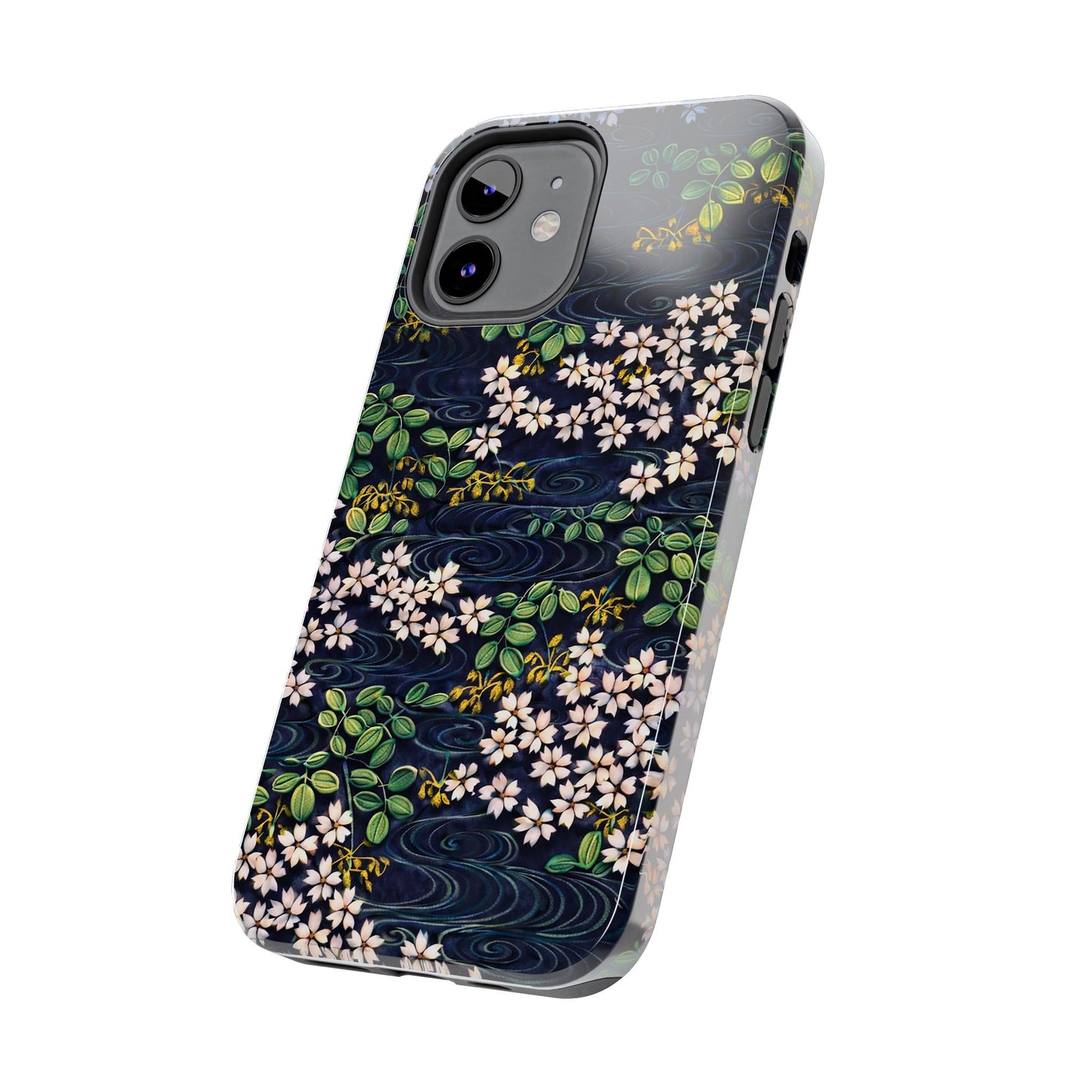 Sakura River Night Phone Case – Japanese Chiyogami Inspired Design