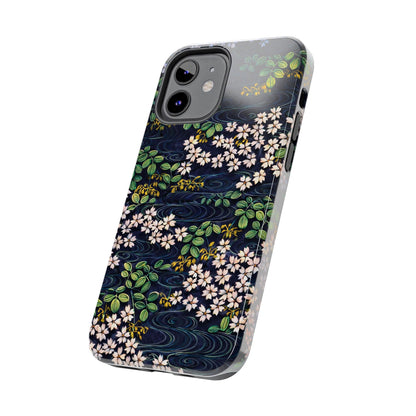 Sakura River Night Phone Case – Japanese Chiyogami Inspired Design