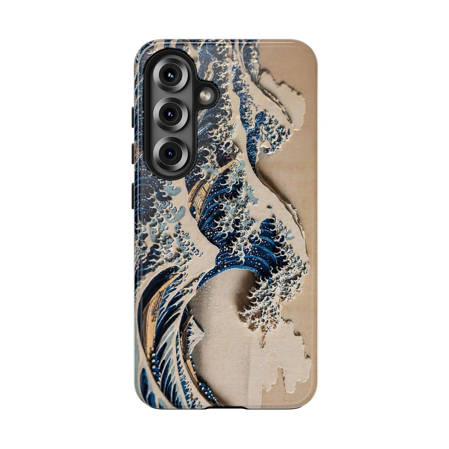Great Wave 3D Shadow Relief Tough Phone Case – Hokusai Japanese Art