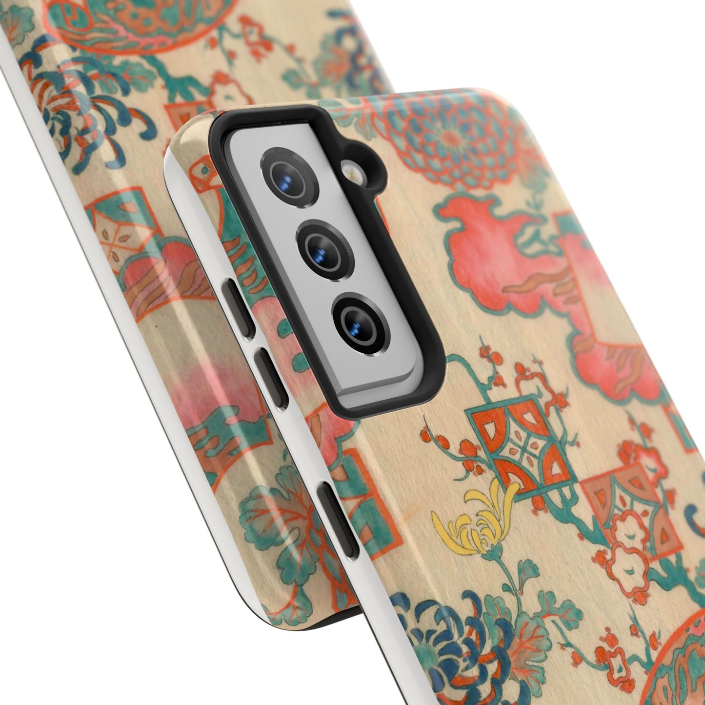 Meiji Era Fan & Chrysanthemum Phone Case | 1901 Zuan Hyakushu | Japanese Art