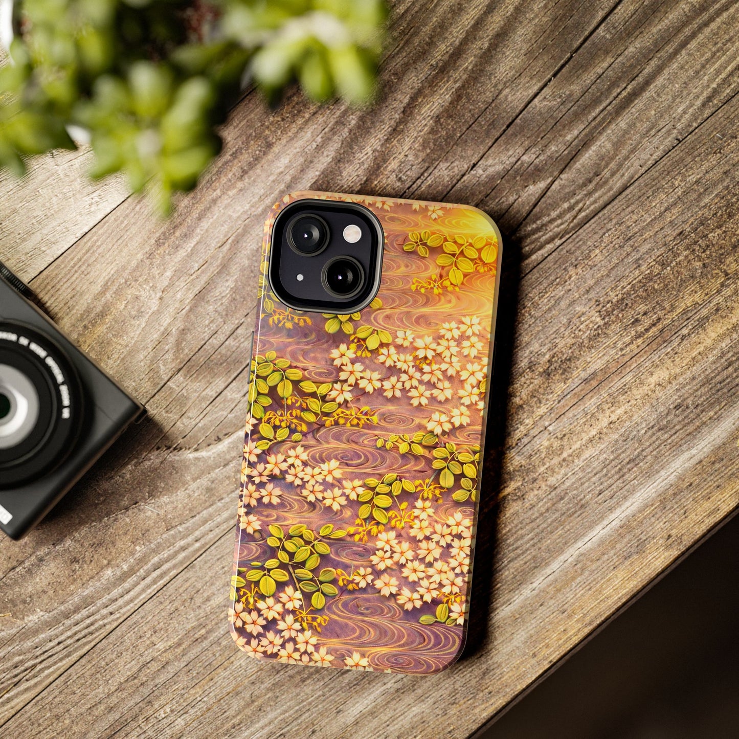 Sakura River Morning Light Phone Case – Japanese Chiyogami Inspired
