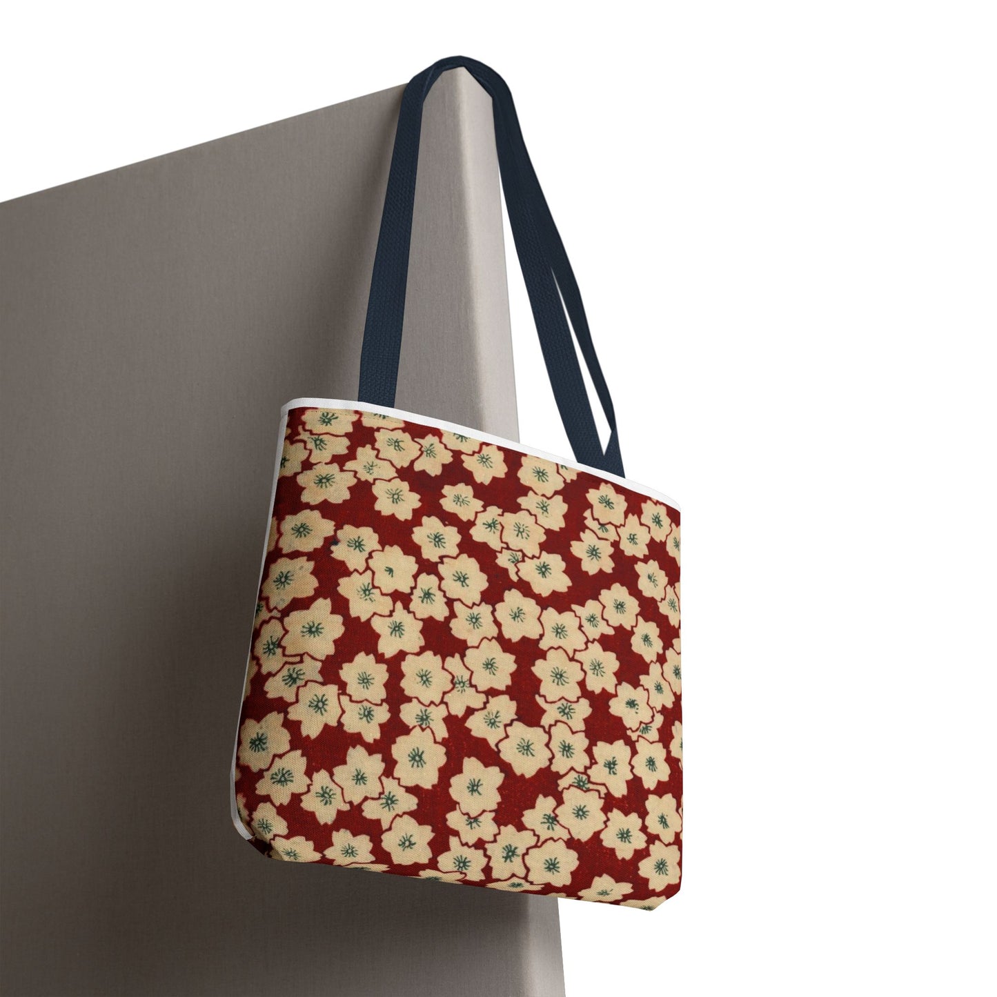 Japanese Sakura Tote Bag - Taisho Era Chiyogami Washi Pattern Vintage Design