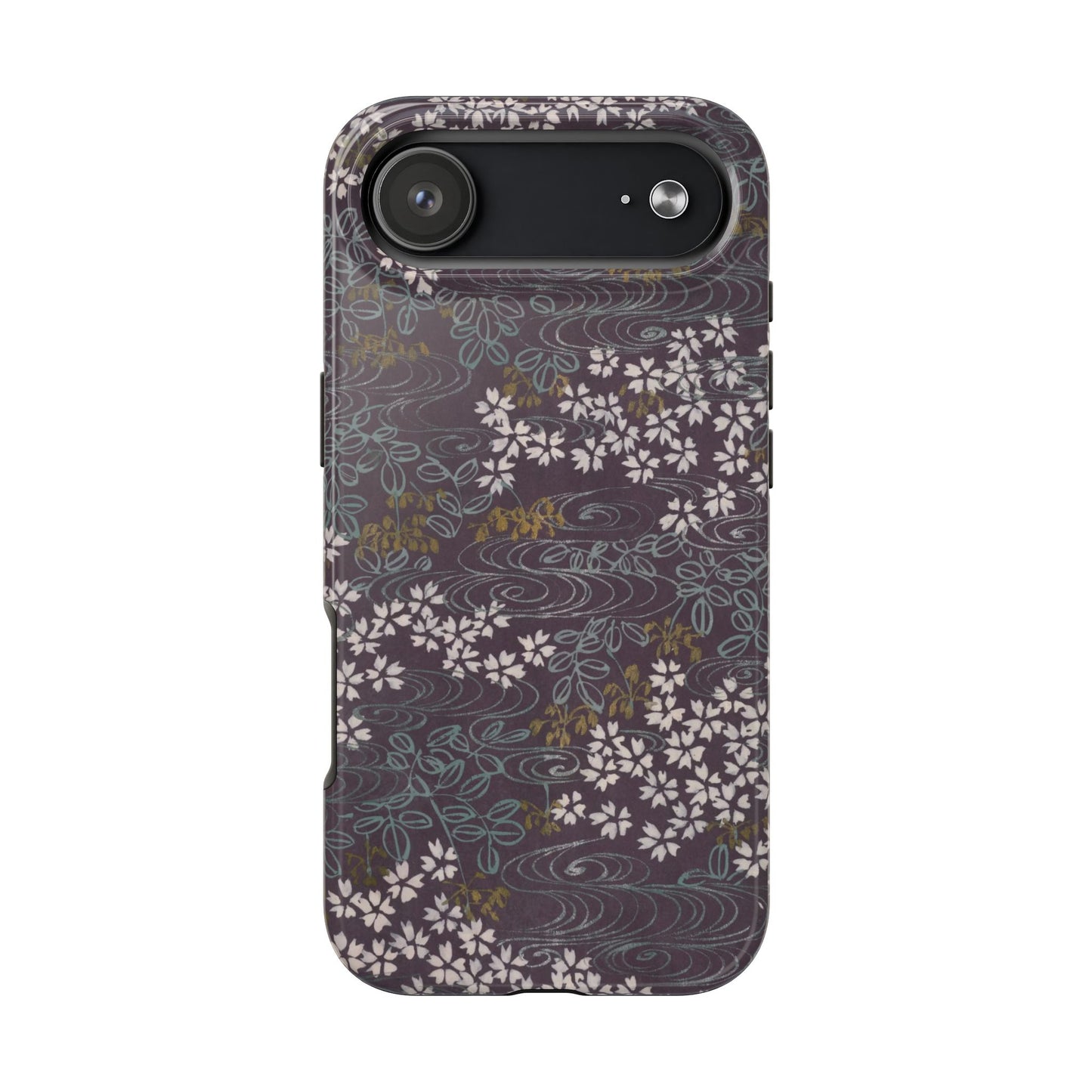 Meiji Era Sakura River Phone Case | 1901 Zuan Hyakushu | Wisteria Purple Japanese Art