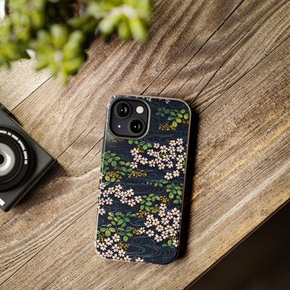 Sakura River Night Phone Case – Japanese Chiyogami Inspired Design