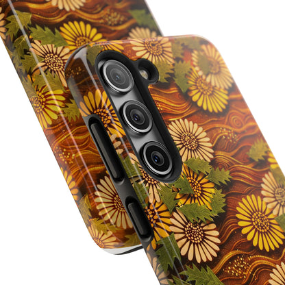 Japanese Dandelion Sunset Glow Tough Phone Case | Kamisaka Sekka 1901 | Meiji Era Art