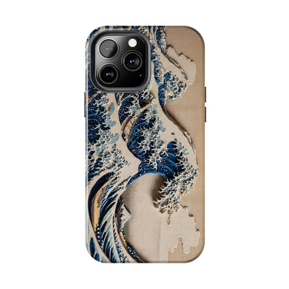 Great Wave 3D Shadow Relief Tough Phone Case – Hokusai Japanese Art