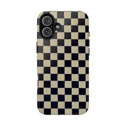 Ichimatsu Check Phone Case | Japanese Chiyogami Art | Taisho Modern Design 1926