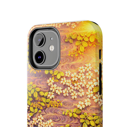 Sakura River Morning Light Phone Case – Japanese Chiyogami Inspired