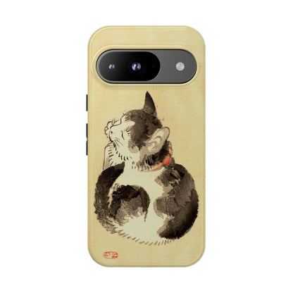 Sleeping Cat iPhone Case | Meiji Era Japanese Ink Painting | Ukiyo-e Art Phone Case | Vintage Japan Cat Gift
