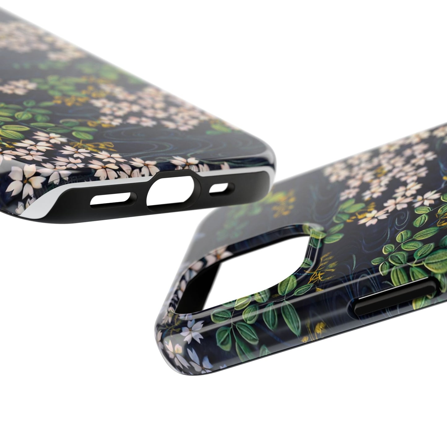 Sakura River Night Phone Case – Japanese Chiyogami Inspired Design