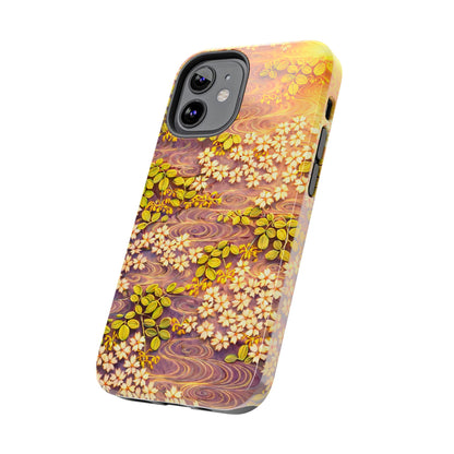 Sakura River Morning Light Phone Case – Japanese Chiyogami Inspired