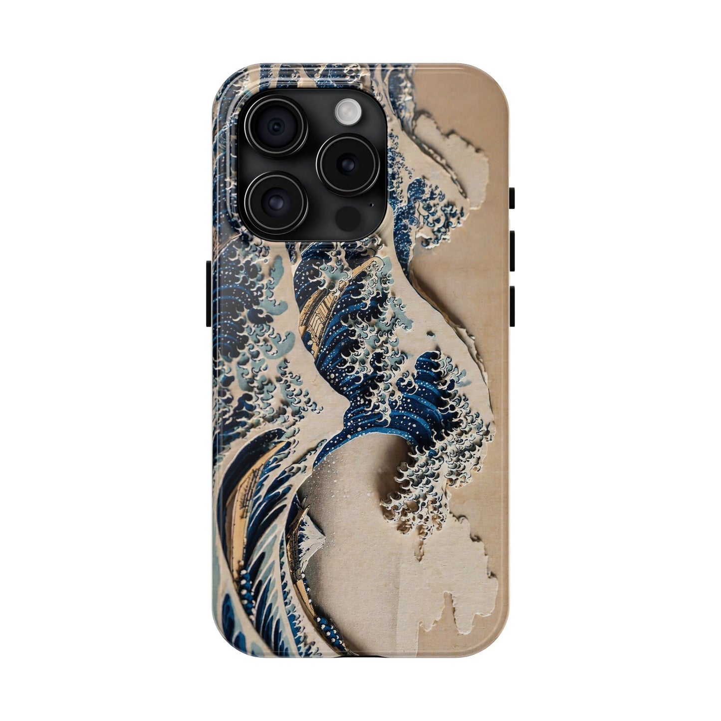Great Wave 3D Shadow Relief Tough Phone Case – Hokusai Japanese Art