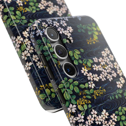Sakura River Night Phone Case – Japanese Chiyogami Inspired Design