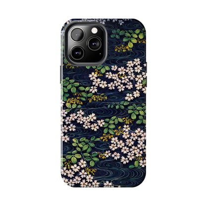 Sakura River Night Phone Case – Japanese Chiyogami Inspired Design