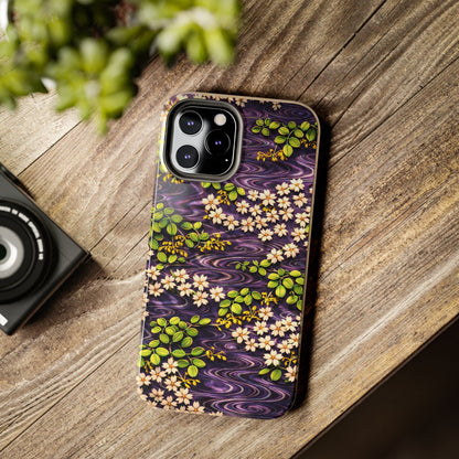 Sakura River Phone Case – Japanese Chiyogami Inspired Design