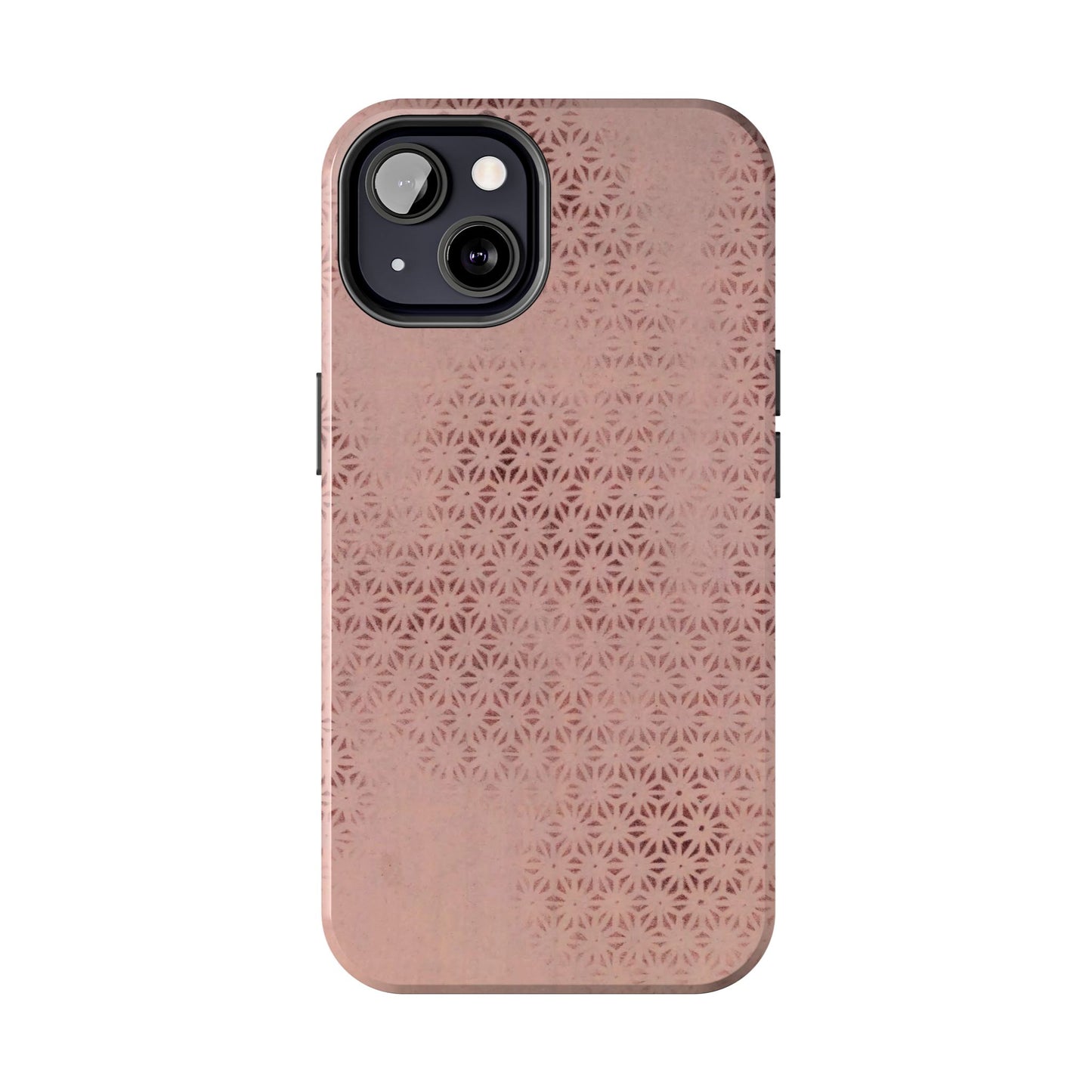 Taisho Era Pink Asanoha Phone Case | 1926 Japanese Chiyogami Art | Hemp Leaf Pattern