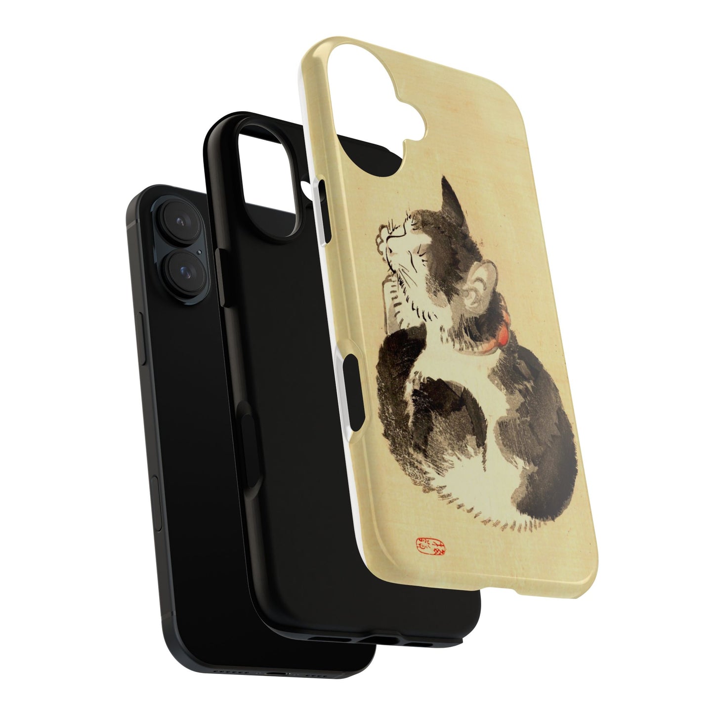 Sleeping Cat iPhone Case | Meiji Era Japanese Ink Painting | Ukiyo-e Art Phone Case | Vintage Japan Cat Gift