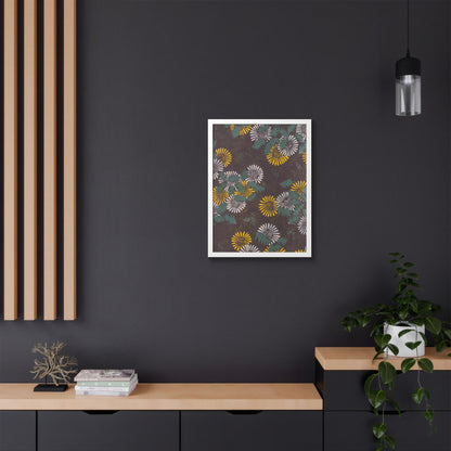 Vintage Japanese Chrysanthemum Framed Poster - 1901 Meiji Era Wall Art