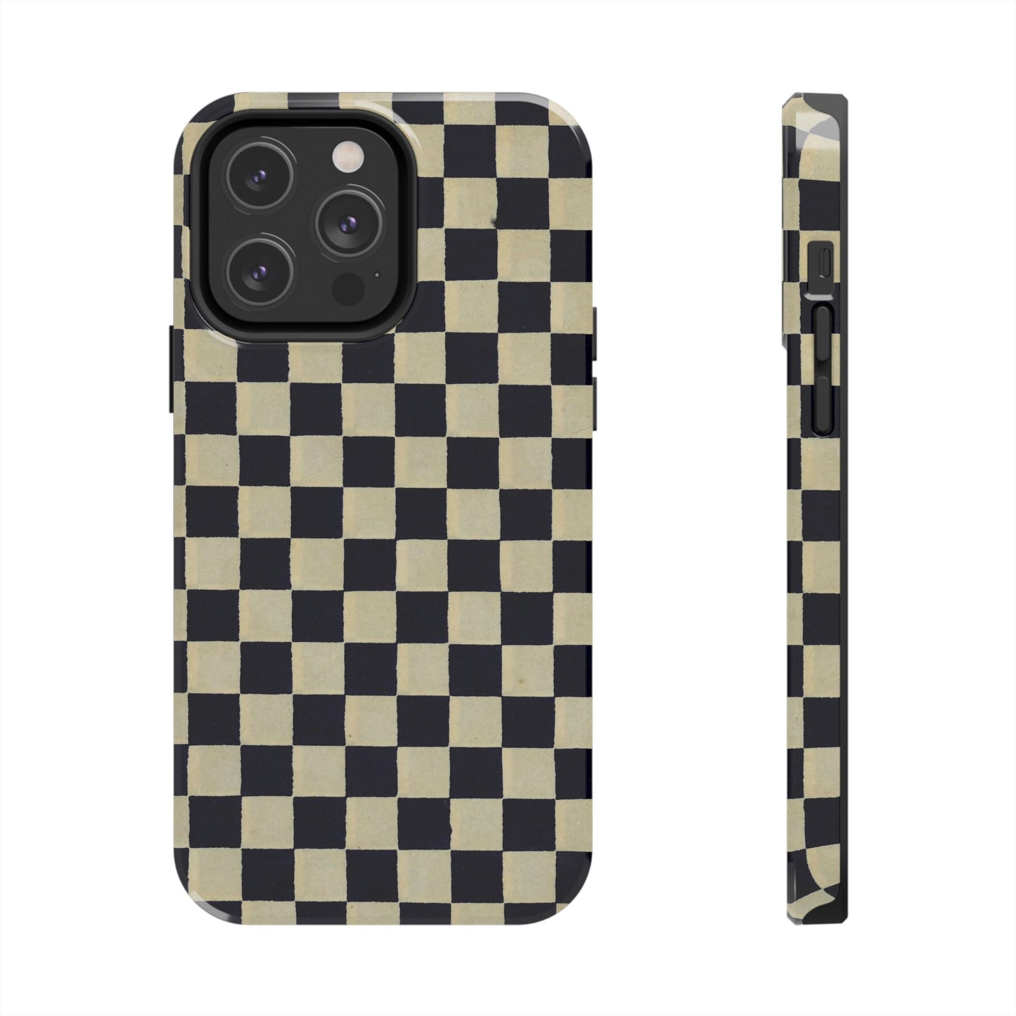 Ichimatsu Check Phone Case | Japanese Chiyogami Art | Taisho Modern Design 1926