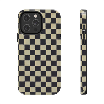 Ichimatsu Check Phone Case | Japanese Chiyogami Art | Taisho Modern Design 1926