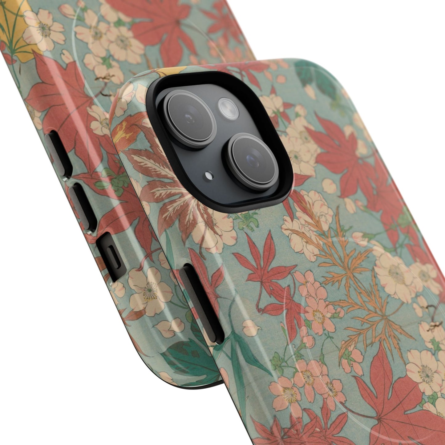 Meiji Era Maple & Autumn Bloom Phone Case | "Chiyogami Mihon" Japanese Archive Art