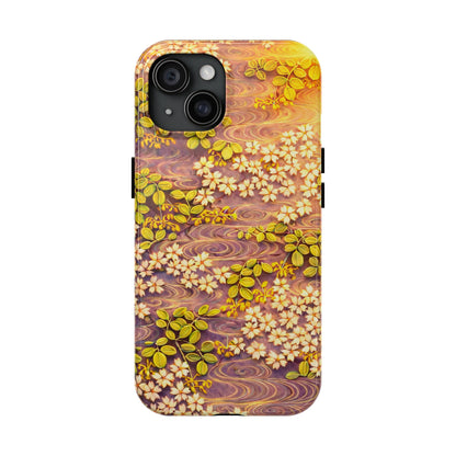 Sakura River Morning Light Phone Case – Japanese Chiyogami Inspired