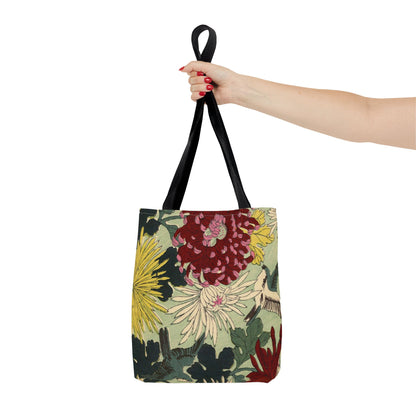 Japanese Chiyogami Floral Tote Bag – Traditional Washi Pattern Inspired by Taisho Era Design