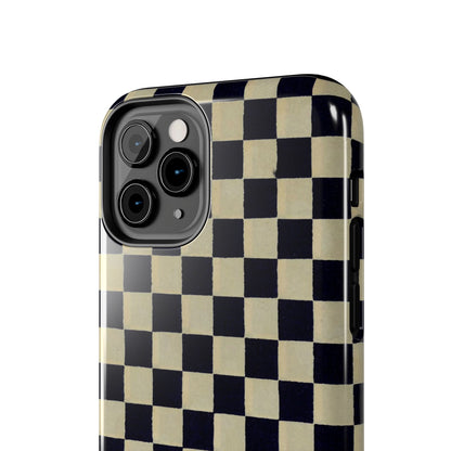 Ichimatsu Check Phone Case | Japanese Chiyogami Art | Taisho Modern Design 1926