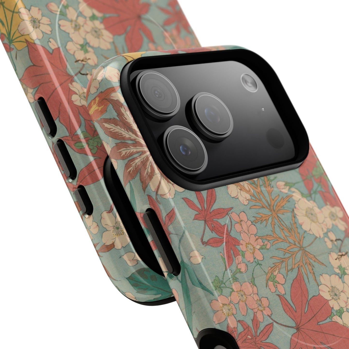 Meiji Era Maple & Autumn Bloom Phone Case | "Chiyogami Mihon" Japanese Archive Art