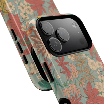 Meiji Era Maple & Autumn Bloom Phone Case | "Chiyogami Mihon" Japanese Archive Art