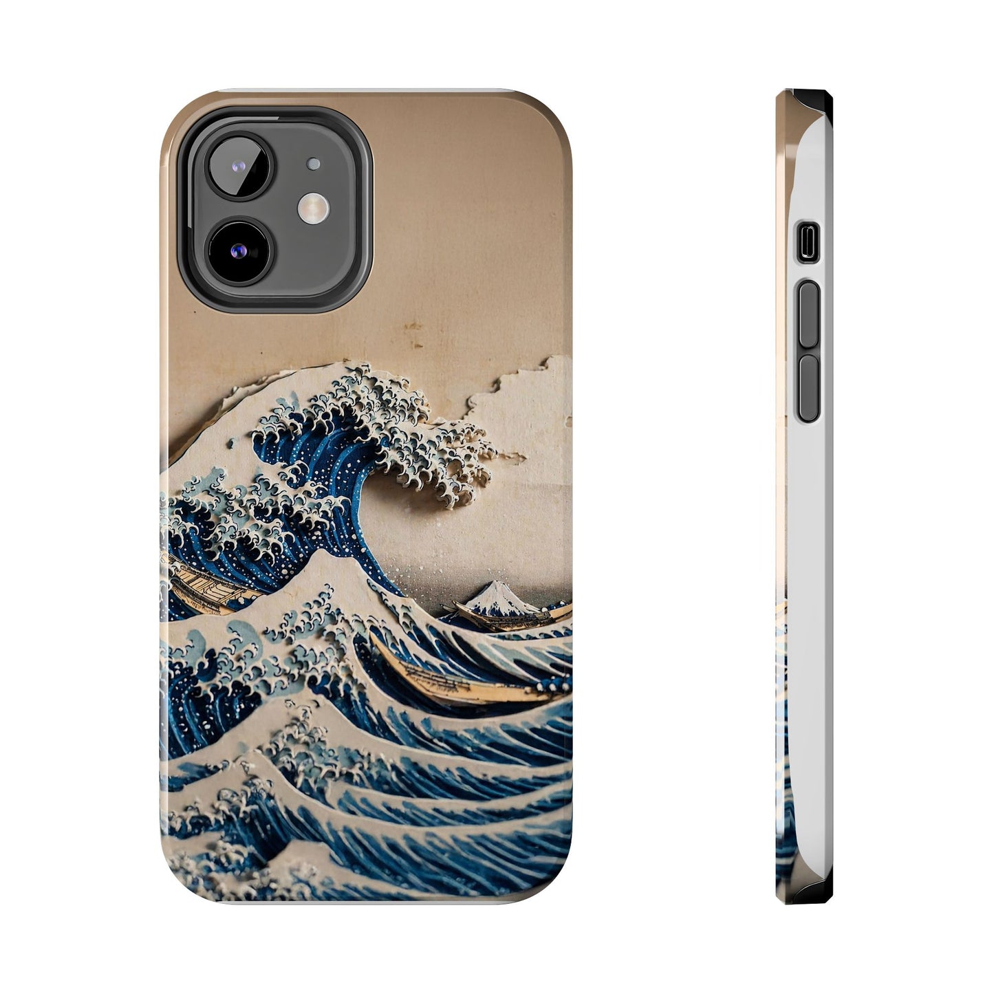 Japanese Great Wave Phone Case | Hokusai Katsushika 3D Art | Edo Era Masterpiece | Fuji Mountain