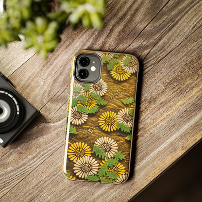 Japanese Dandelion Morning Glow Tough Phone Case | Kamisaka Sekka 1901 | Meiji Era Art